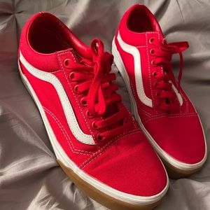 Women size 8 red Vans.